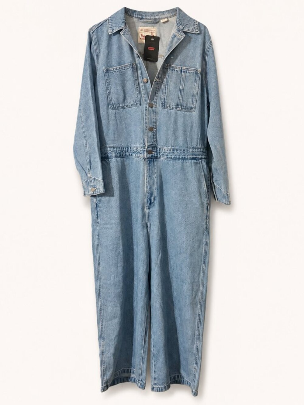 Levi’s Iconic Denim Jumpsuit Light Wash XL NWT $128
